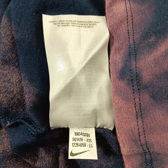 Penn State University T Shirt L Nike Tee Dri Fit Bleach Dye Blue Purple Athletic - Picture 10 of 10